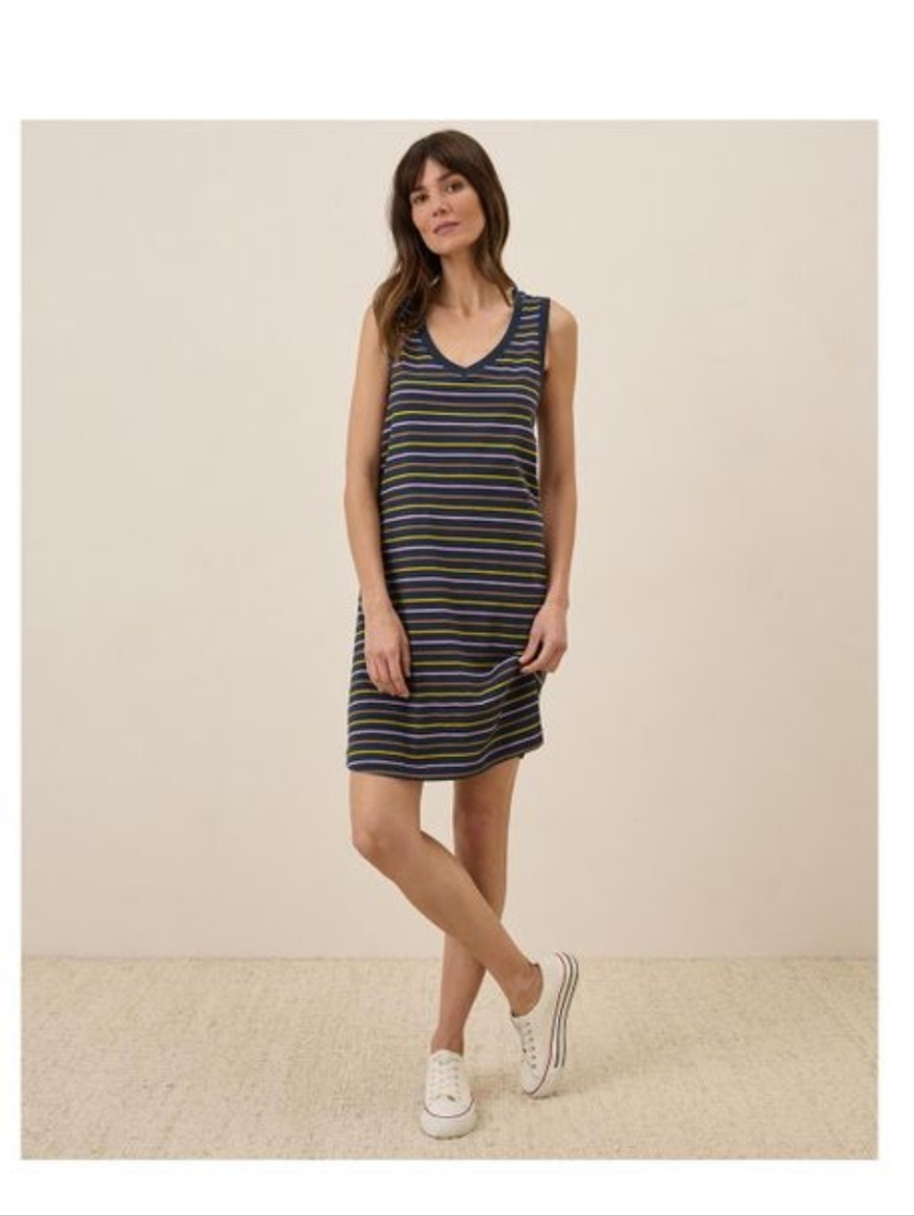 Pact Organic A Line Striped Dress